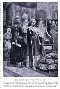 A coroação de Edward III AD1327, 1920